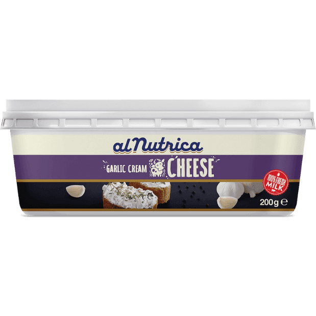 Full Fat Fresh <br/> Spreadable Cheese with Garlic and Basil