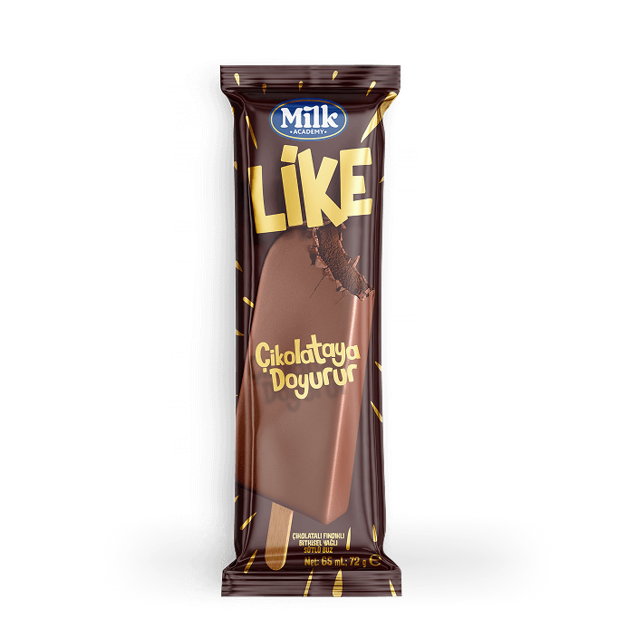 LİKE ÇİKOLATALI, FINDIKLI BİTKİSEL YAĞLI SÜTLÜ BUZ