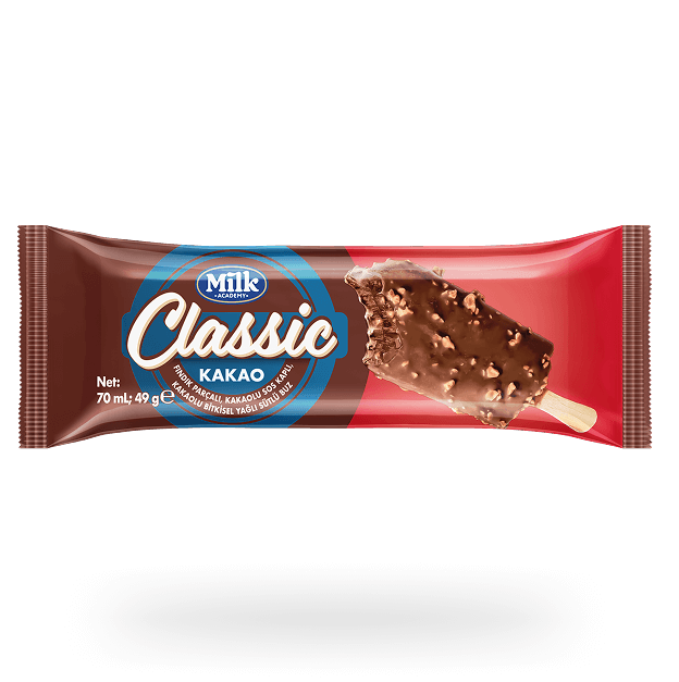 CLASSIC FINDIK PARÇALI, KAKAOLU SOS KAPLI, KAKAOLU BİTKİSEL YAĞLI SÜTLÜ BUZ