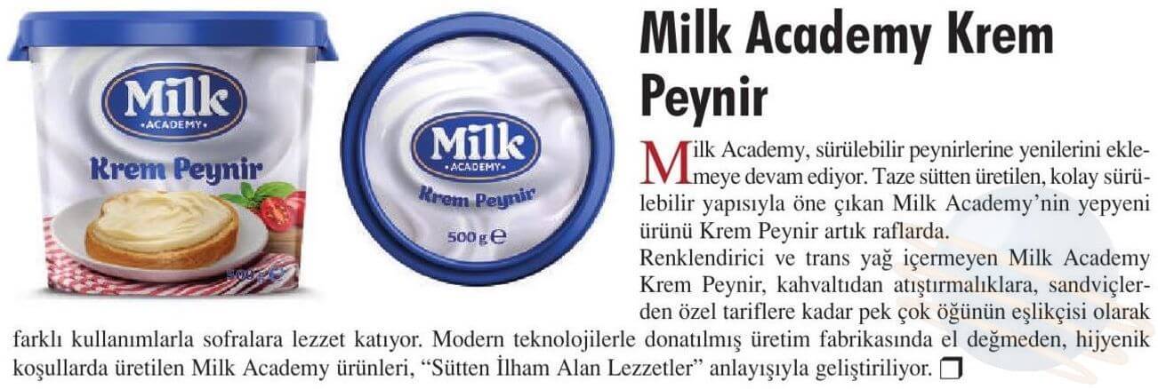 Milk Academy Krem Peynir - Gıda 2000